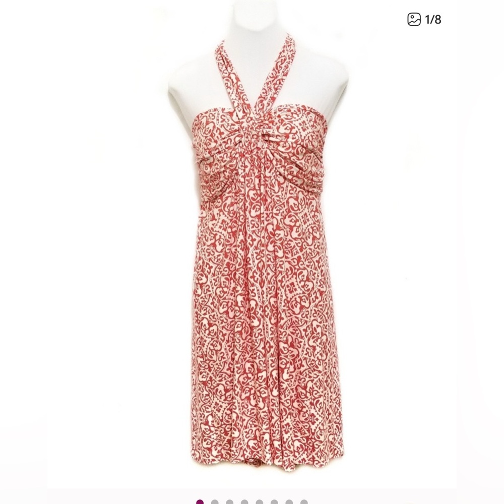 Soma orange & white halter dress!